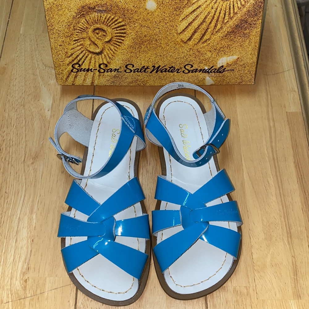 AUTH NIB Salt Water the Original Sandal TURQUOISE
